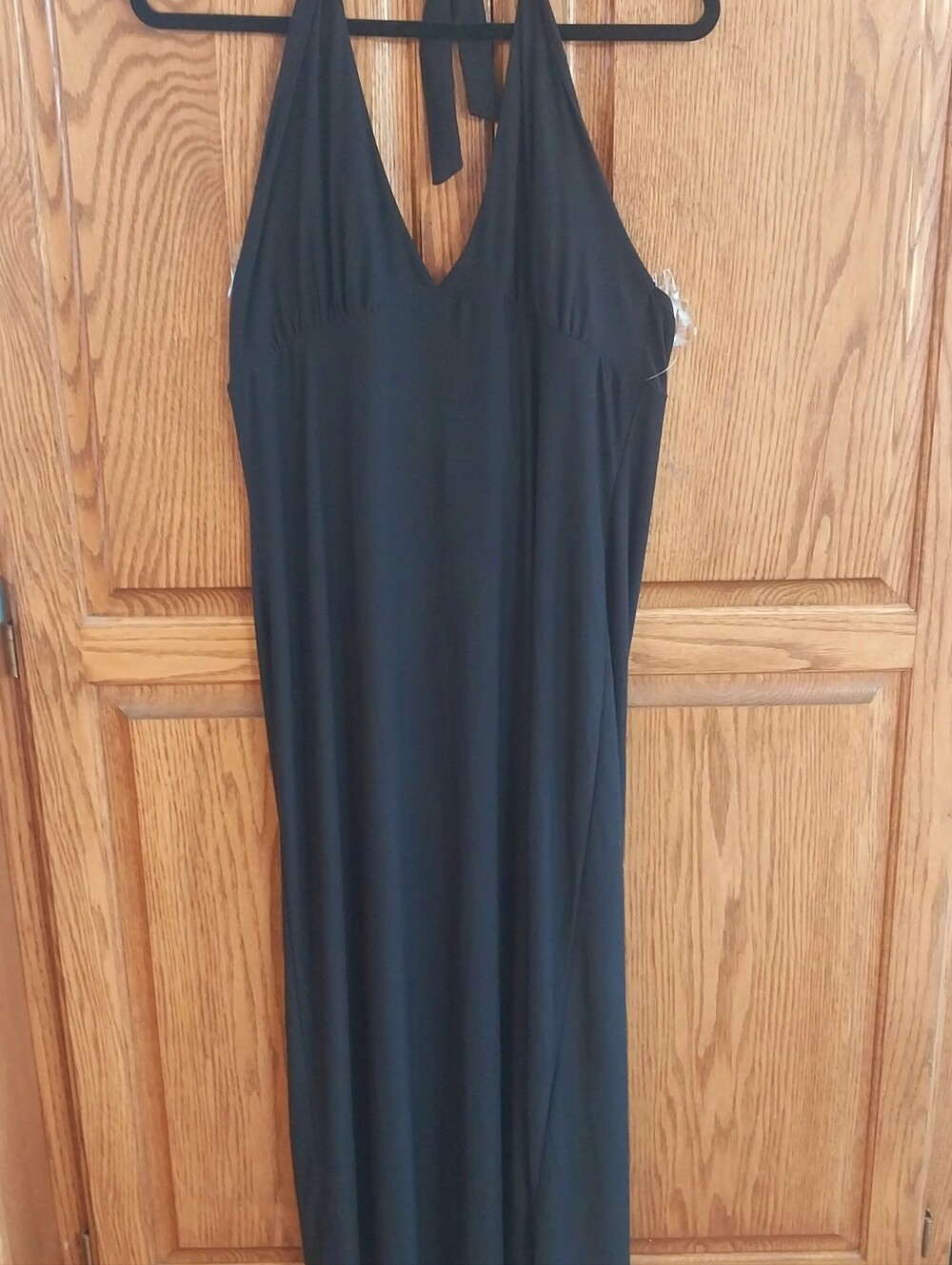 No Boundaries NWT Women's Halter Maxi Dress Size X-Large Black Body Con Coquette